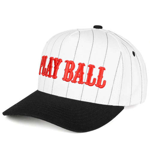 C.C Play Ball Letter Stripe Pattern Trucker Cap