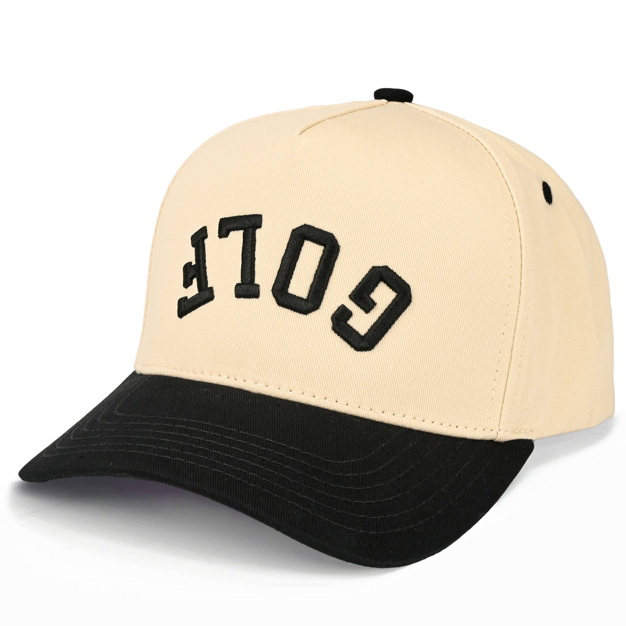 C.C GOLF Letter Embroidered on Two Tone Trucker Hat