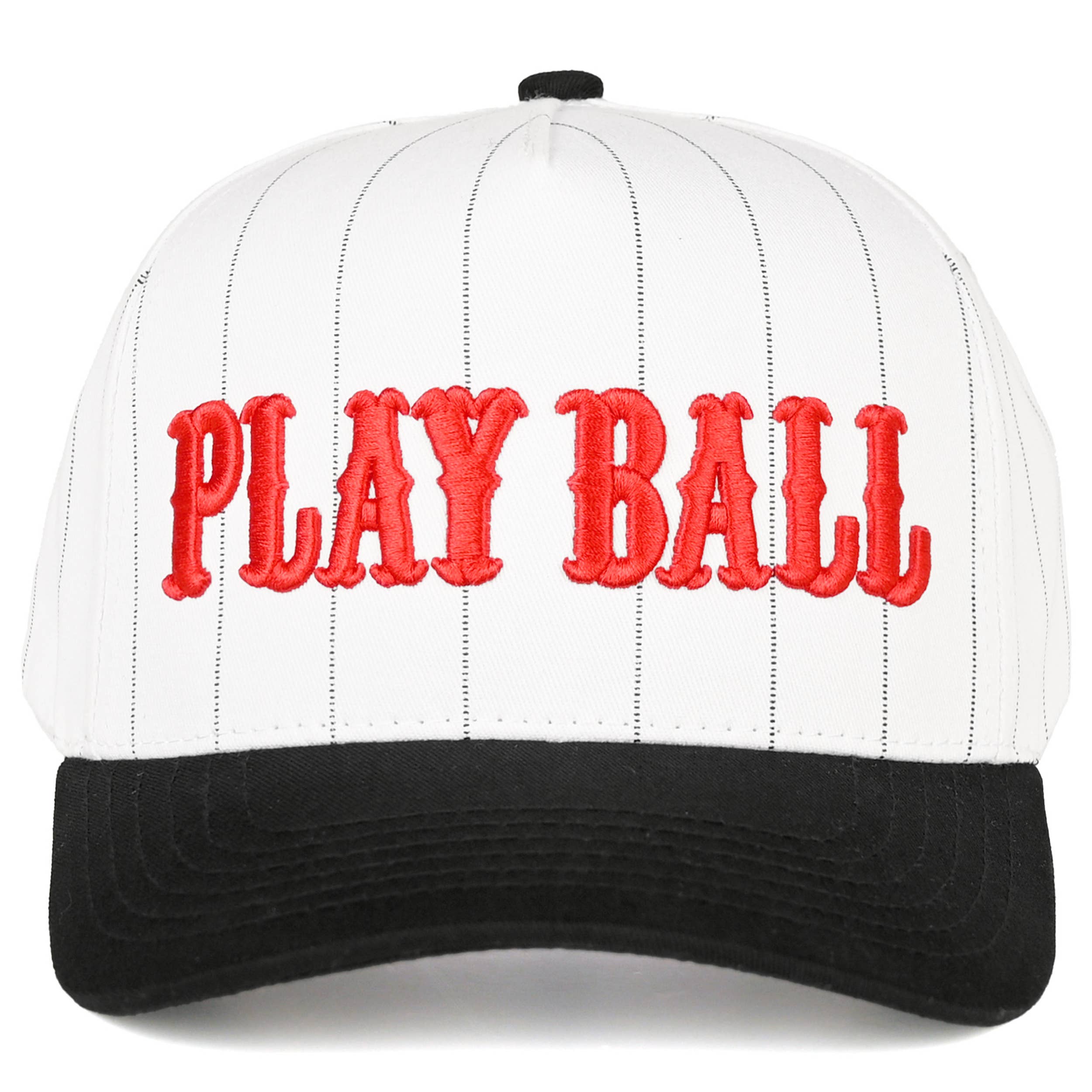 C.C Play Ball Letter Stripe Pattern Trucker Cap